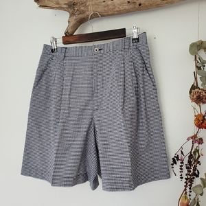 Vintage gingham cotton shorts
